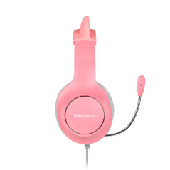 Spelhörlurar för barn Kruger&Matz Gamer Kids, rosa färg