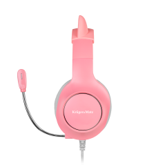 Spelhörlurar för barn Kruger&Matz Gamer Kids, rosa färg