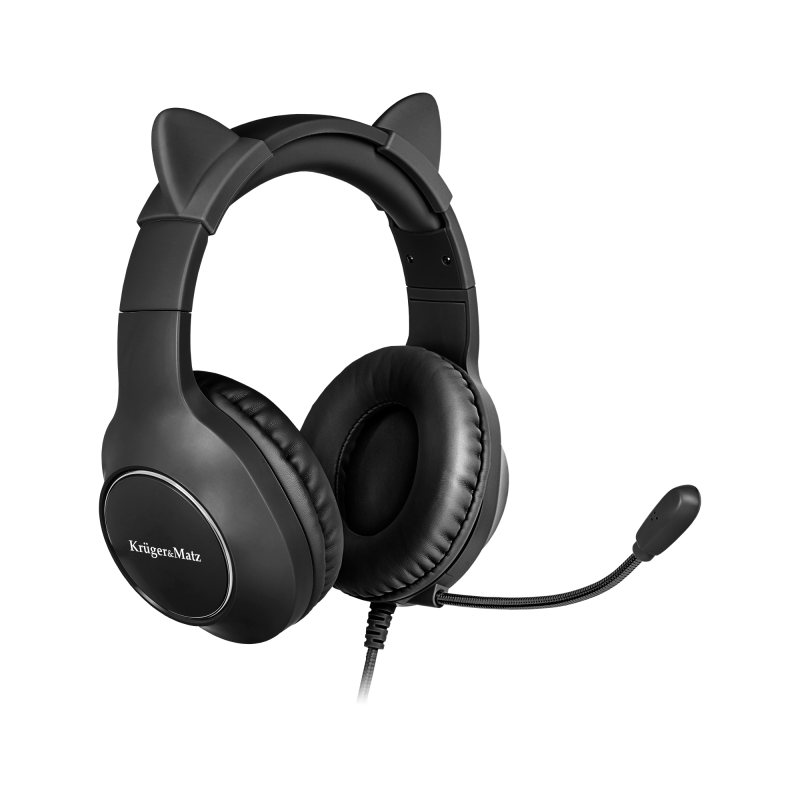 Spelhörlurar för barn Kruger&Matz Gamer Kids, svart färg