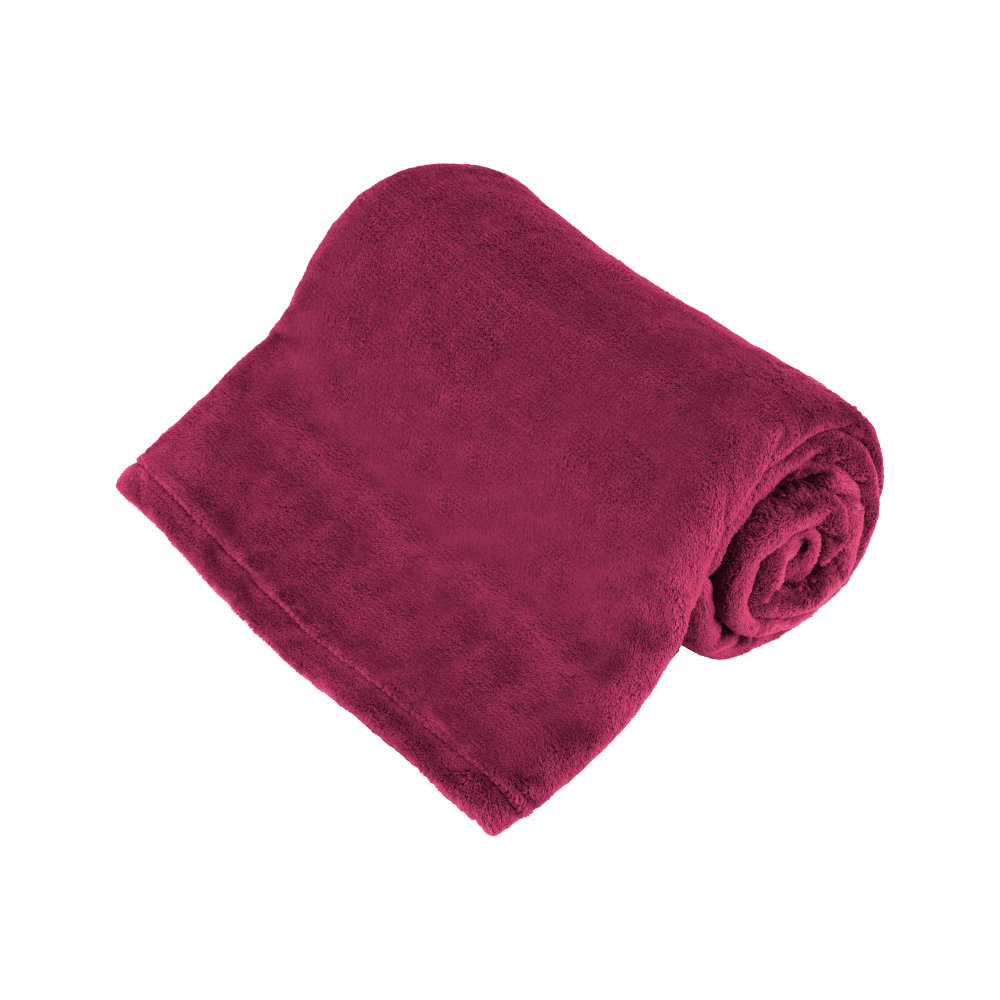 Koc polarowy 150x200 cm TEESA - amarantowy
