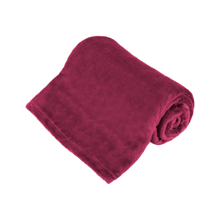 Filt av polar 150x200 cm TEESA - vinröd