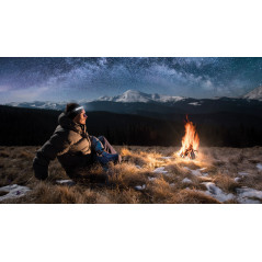 Pannlampa med uppladdningsbart batteri (5W COB + 3W Led) - huvudband