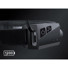 Pannlampa med uppladdningsbart batteri (5W COB + 3W Led) - huvudband