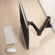 Uchwyt biurkowy do monitora czarny Ergo Office, ze sprężyną gazową, 17'-32', 9 kg, ER-405B