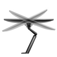 Skrivbordsfäste för svart Ergo Office-monitor, med gasfjäder, 17'-32', 9 kg, ER-405B