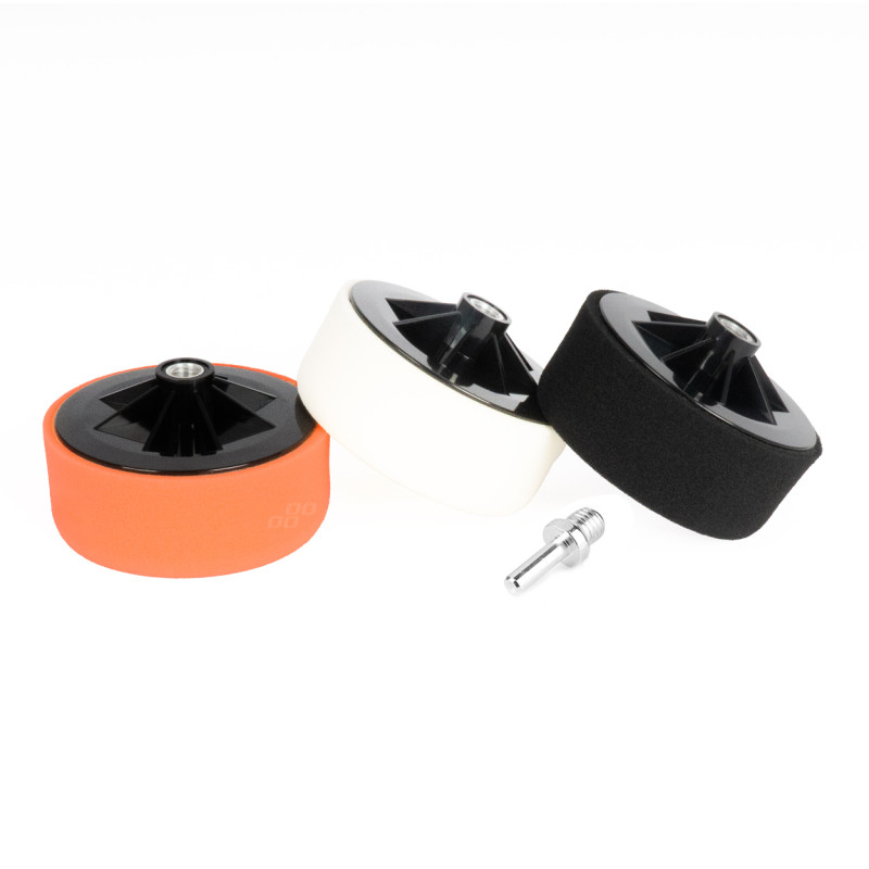 Set med polersvampar, polersvamp 3x125mm + adapter m14 amio-02648