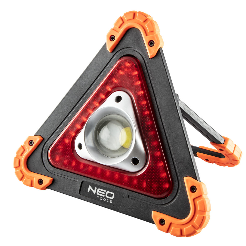 Batteridriven lampa + varningstriangel 2 i 1