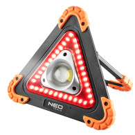 Batteridriven lampa + varningstriangel 2 i 1