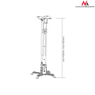 MC-581 28280 Uchwyt do projektora 43-65cm 20kg