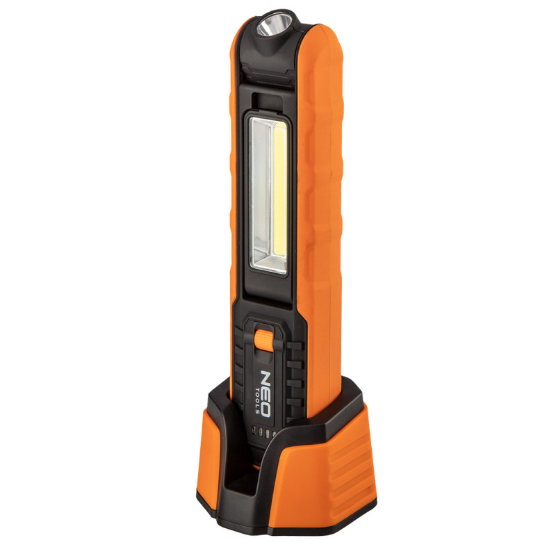 Trådlampa verkstad 500 lm COB + bas + laddare