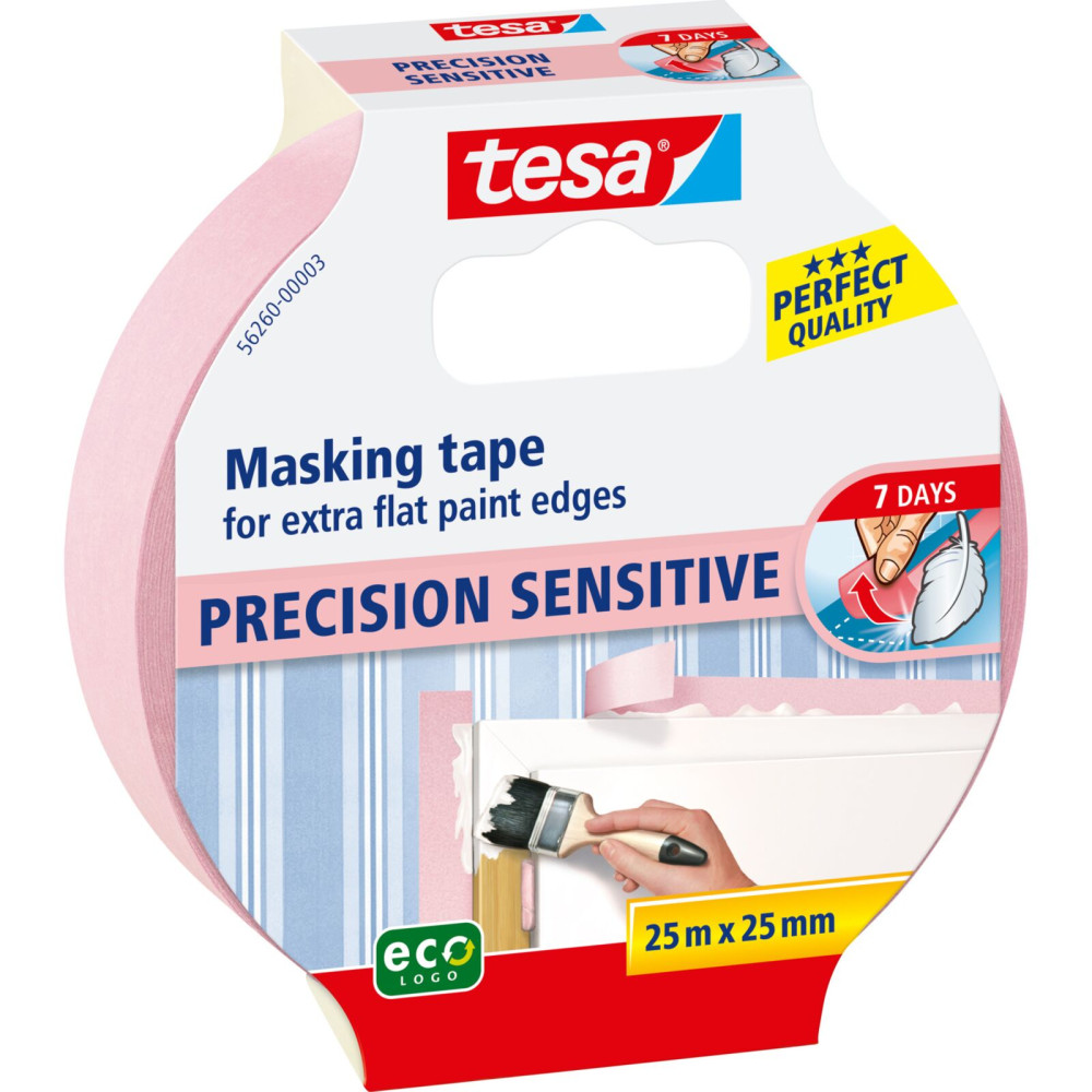 Tejp för exakt målning inomhus 7 dagar 25m:25mm, färg: rosa [art.nr. h5626003]