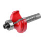 Frysk form med lager, avrundad, HM, 38,6 x 15,9 mm, axel 12 mm