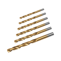 Set med 6 metallborrar HSS.