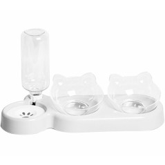 AG684E Dubbel matskål med vattenautomat