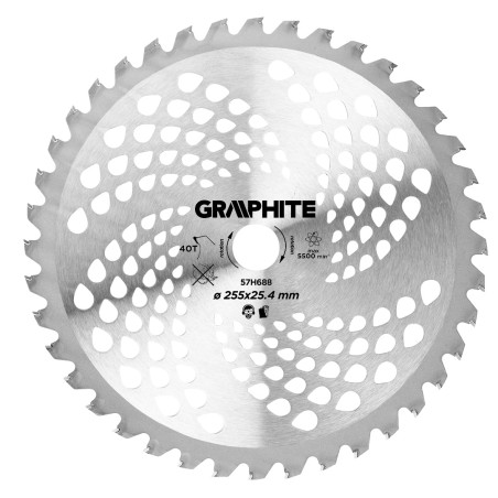 Cirkelsågsklinga för bensintrimmer 255 x 25,4 mm, 40 T, för buskar