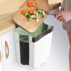 AG240F Hängande hopfällbar vit korg | HandlaSmidigt.se