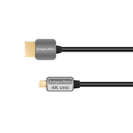 HDMI-kabel - micro HDMI-kontakt till kontakt (A-D) 3,0 m Kruger&Matz