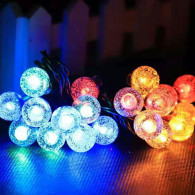 ZD69E Solbelysningsgirlang. Trädgård 20 LED RGB.