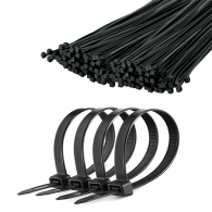 Kabelklämma 2,5 mm/10 cm svart Cabletech 100 st.