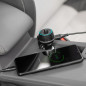 FM-sändare för bil med Bluetooth-funktion och två USB-uttag.