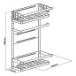 Magnetisk hylla för kylskåp / tvättmaskin Maclean, svart, max 12 kg, MC-910