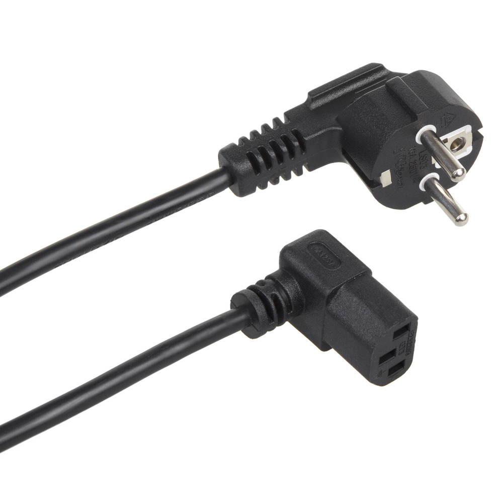 Kabel zasilający Maclean, kątowy, 3 pin, wtyk EU, 3m, MCTV-854 Kabel zasilający Maclean, kątowy, 3 pin, wtyk EU, 3m, MCTV-854