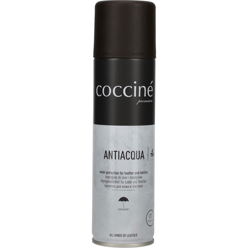 Impregnering för skor antiacqua, vattenavvisande, 250 ml (55/58/250c/01), coccine. Impregnering för skor antiacqua, vattenavvisande, 250 ml (55/58/250c/01), coccine.