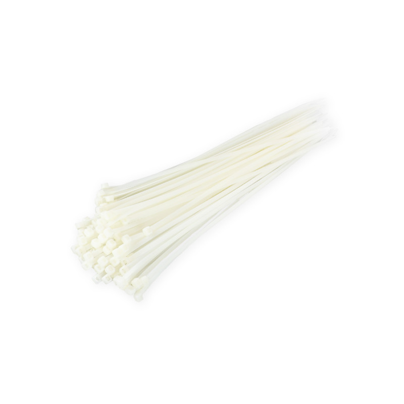 Kabelbindare vita 3,6x150mm - 100 st.