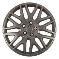 Hjulnavskåpa grafit Dakar NC 17" med kromade skruvar
