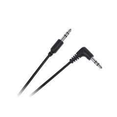 Kabel JACK 3.5 kontakt - JACK 3.5 kontakt 0.5m vinkelrät Cabletech standard