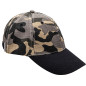 Mössan med kamouflage-mönstrad skärm svart-beige-kaki, Lahti.