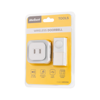 Trådlös dörrklocka Rebel med 230V-kontakt (36 melodier, 2 USB-uttag)