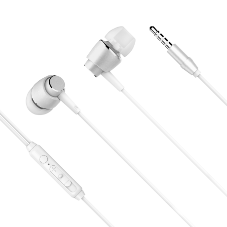 In-ear hörlurar med mikrofon Kruger&Matz B1 vita