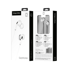 In-ear hörlurar med mikrofon på USB-C Kruger&Matz C1 vita