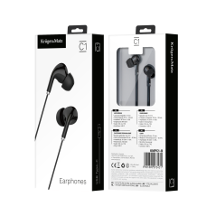 In-ear hörlurar med mikrofon på USB-C Kruger&Matz C1 svarta | HandlaSmidigt.se
