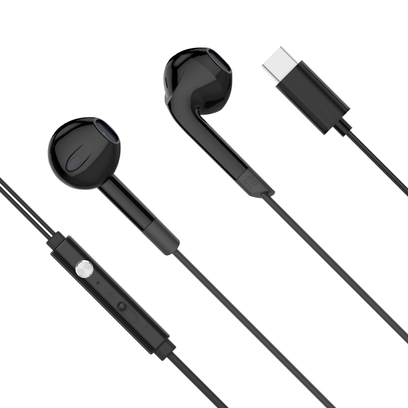 In-ear hörlurar med mikrofon på USB-C Kruger&Matz C2 svart