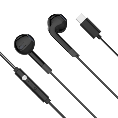 In-ear hörlurar med mikrofon på USB-C Kruger&Matz C2 svart