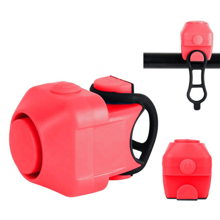 AG496C Elektrisk cykelklocka röd