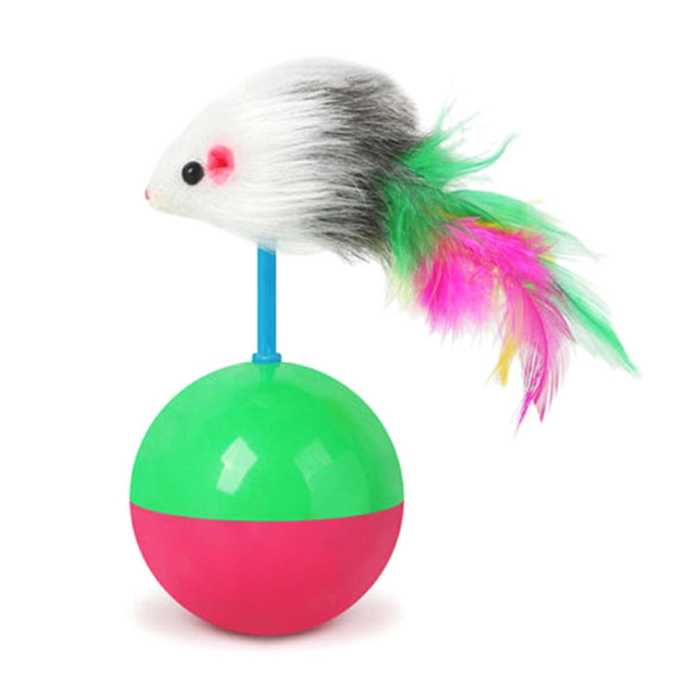 LEKATT Leksak för katter boll mus fjädrar