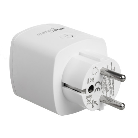 Fjärrstyrd WiFi-uttag GreenBlue, Android/iOS/Alexa/Google Home, energiförbrukning, timer, max 3680W, typ F, GB720 F