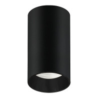 Ytmonterad armatur / rör Maclean, punkt, rund, aluminium, GU10, 55x100mm, svart färg, MCE458 B/B