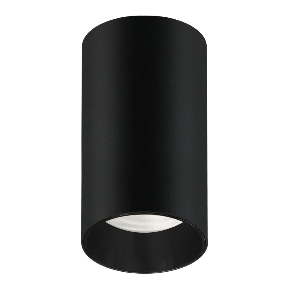 Ytmonterad armatur / rör Maclean, punkt, rund, aluminium, GU10, 55x100mm, svart färg, MCE458 B/B