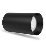 Ytmonterad armatur / rör Maclean, punkt, rund, aluminium, GU10, 55x100mm, svart färg, MCE458 B/B