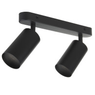 Vägg- och taklampa Maclean, riktbar, aluminium, 2xGU10, 55x100mm, matt svart färg, MCE452 B.