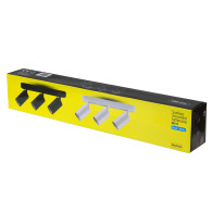 Vägg- och taklampa Maclean, riktbar, aluminium, 3xGU10, 55x100mm, mattsvart färg, MCE453 B.