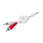 Kabel Jack 3,5 - 2 RCA hopfällbar 0,8m