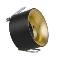 Infälld armatur / Maclean-rör, punktbelysning, rund, aluminium, GU5.3, 70x40mm, svart/guld, MCE457 B/G