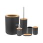 Badrumstillbehör set (6 delar) svart