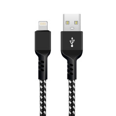 Kabel till iPhone Maclean, till iPhone, Stödjer snabbladdning 2.4A, Datatransfer, 5V/2.4A, Svart, Längd 2m, MCE481 |…