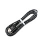 Kabel till iPhone Maclean, till iPhone, Stödjer snabbladdning 2.4A, Datatransfer, 5V/2.4A, Svart, Längd 2m, MCE481
